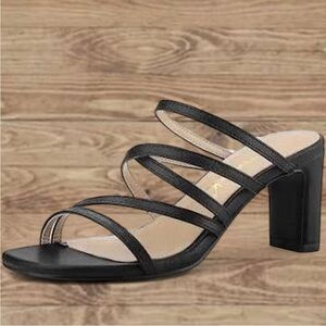 Dream Pairs Black Multi-Strap Heels